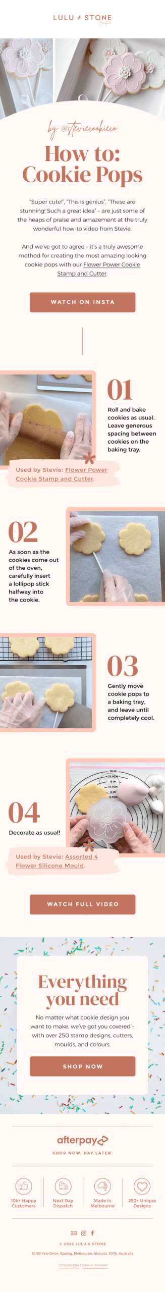 Lulu & Stone Campaign – Cookie Pops – How To